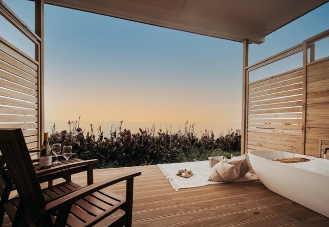 View from prefab accommodation