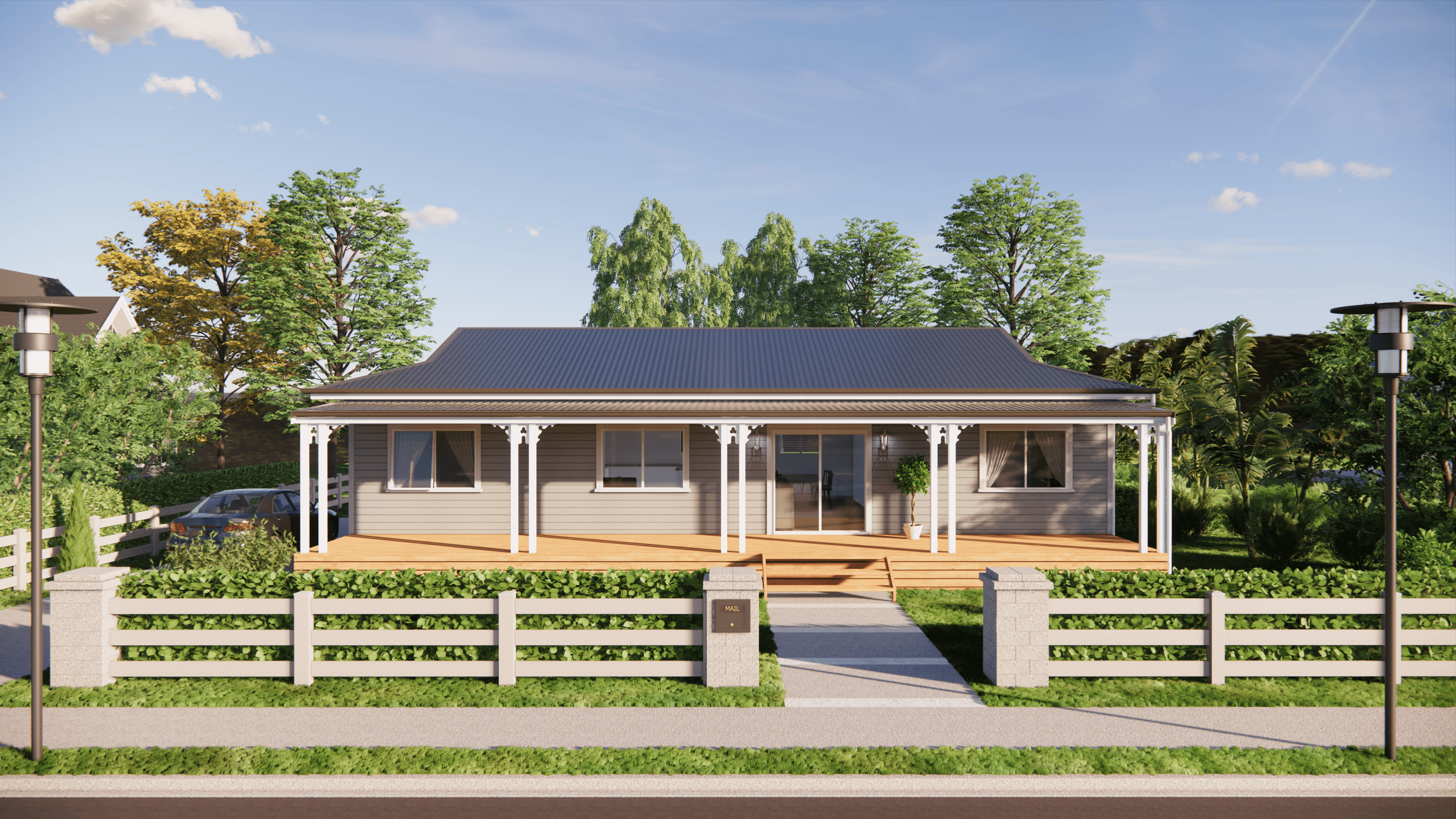 Tekapo Dutch Gable - Country style veranda large